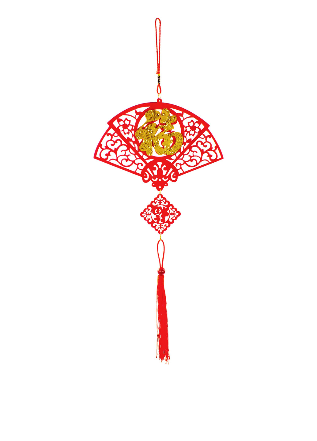Декор підвісний Віяло червоне Seta Decor (147086124)