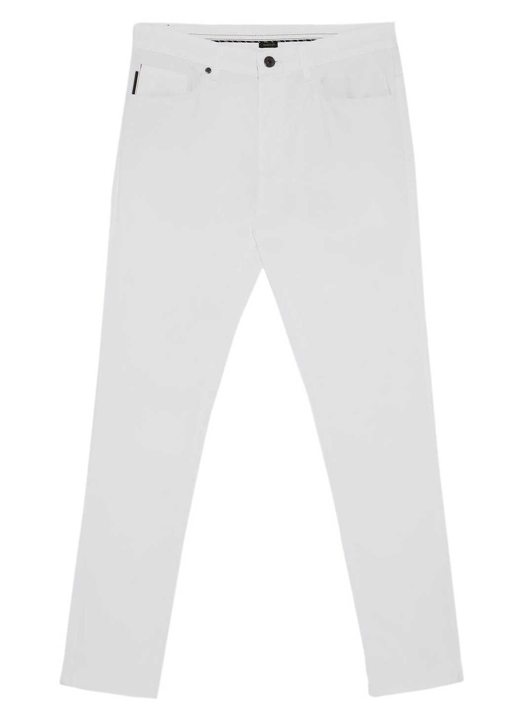 Белые кэжуал демисезонные зауженные брюки Zara
