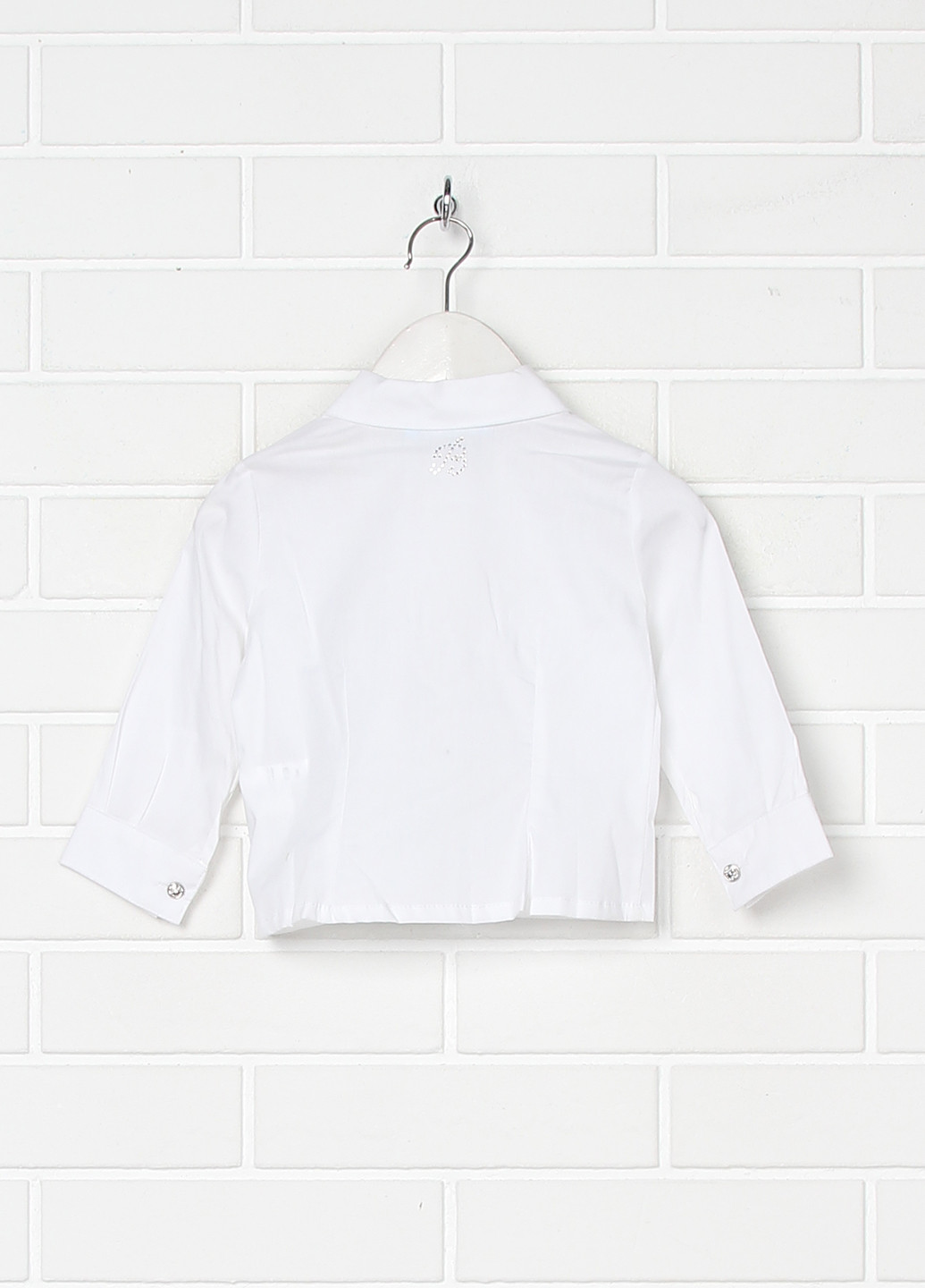 Белая кэжуал рубашка однотонная Blumarine с длинным рукавом