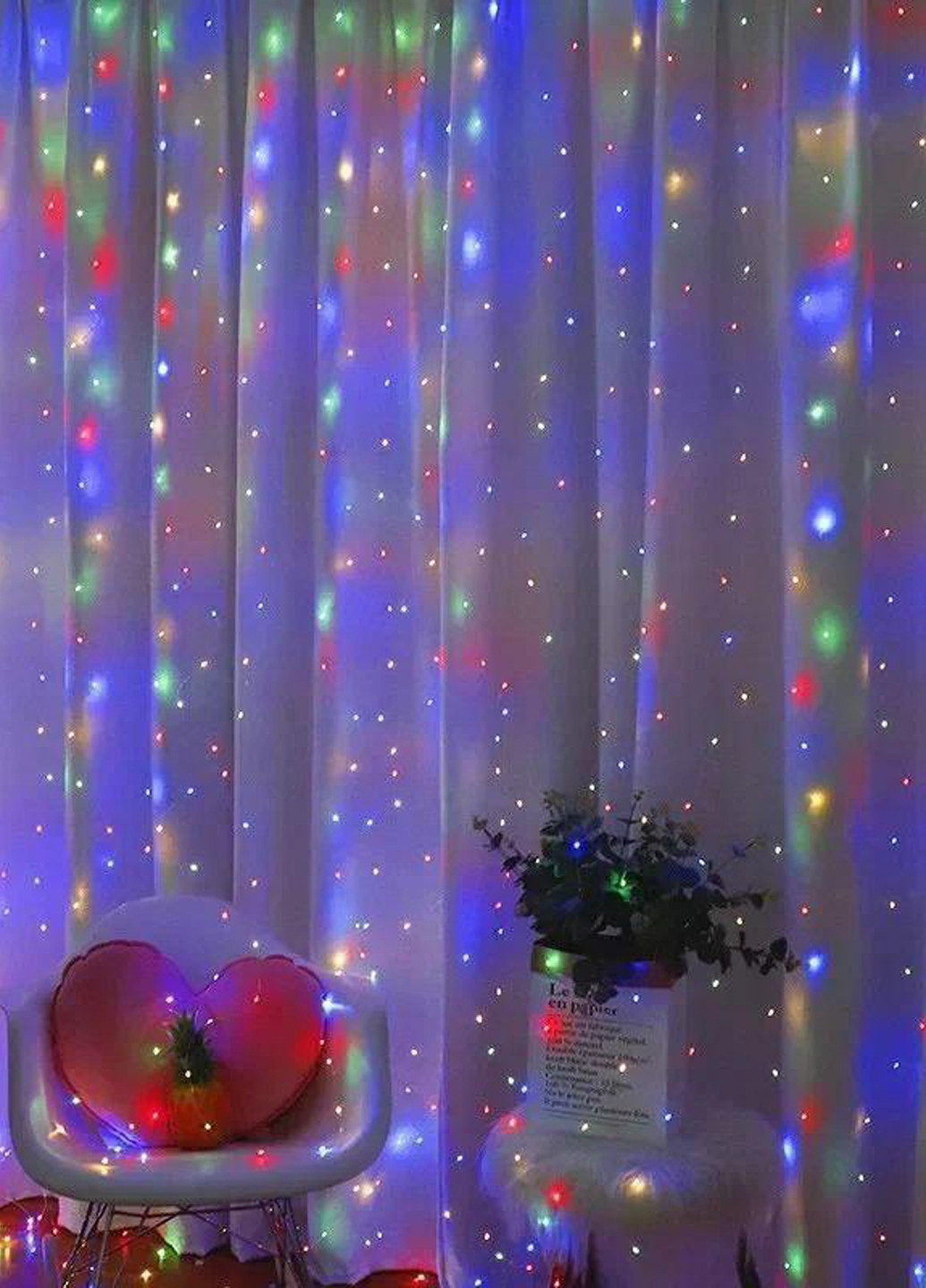 Світлодіодна гірлянда-штора, 3х3 м No Brand (311949805)