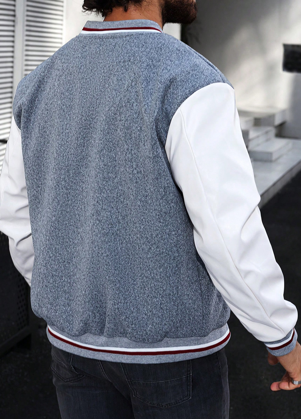 Бомбер SHEIN бейсбольный на кнопках (367006269)