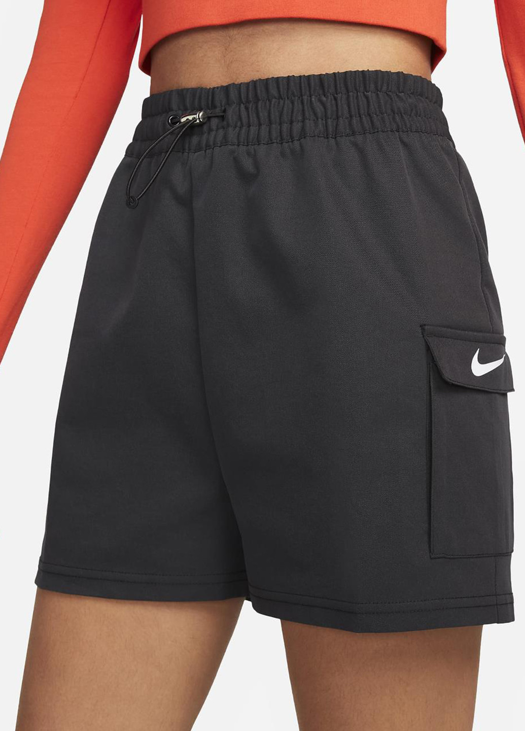 Шорты FJ4887-010 Nike Sportswear Swoosh Women's Woven Shorts (321974948)