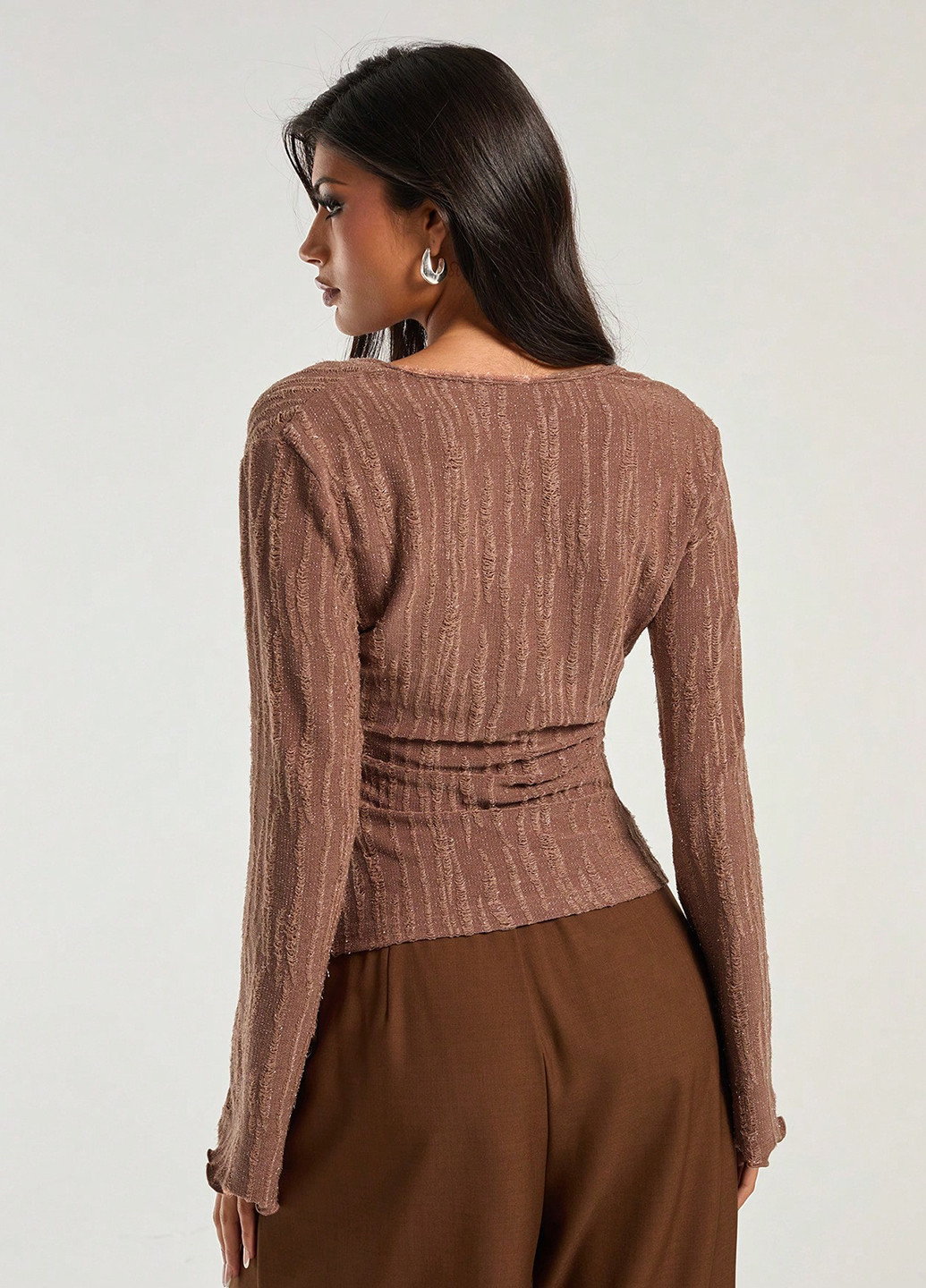 Коричнева блуза SHEIN