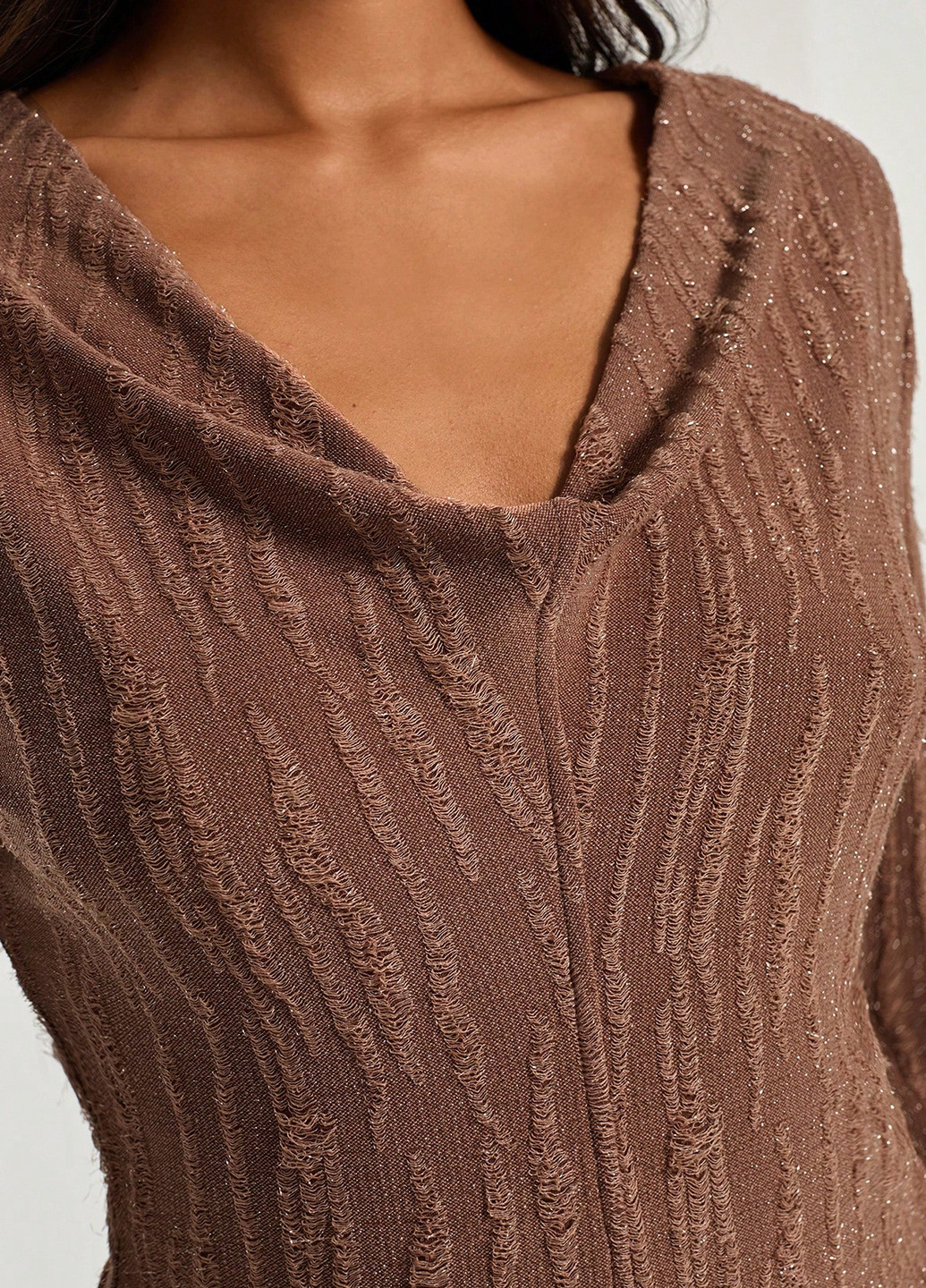 Коричнева блуза SHEIN