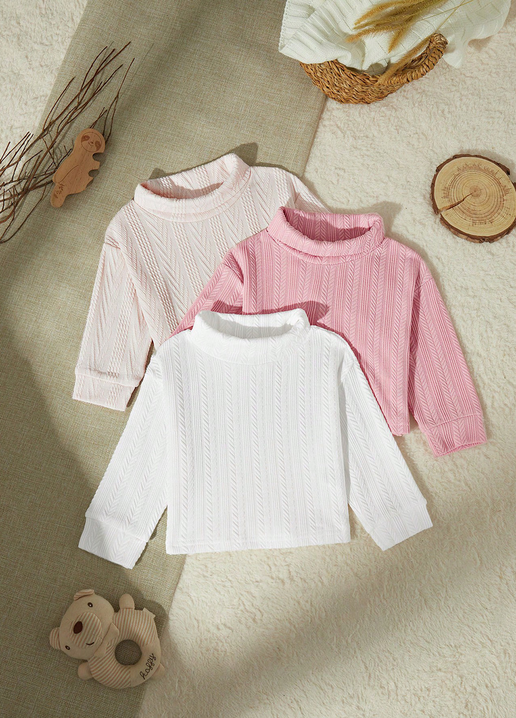 Комбинированный демисезонный свитер (3шт.) SHEIN