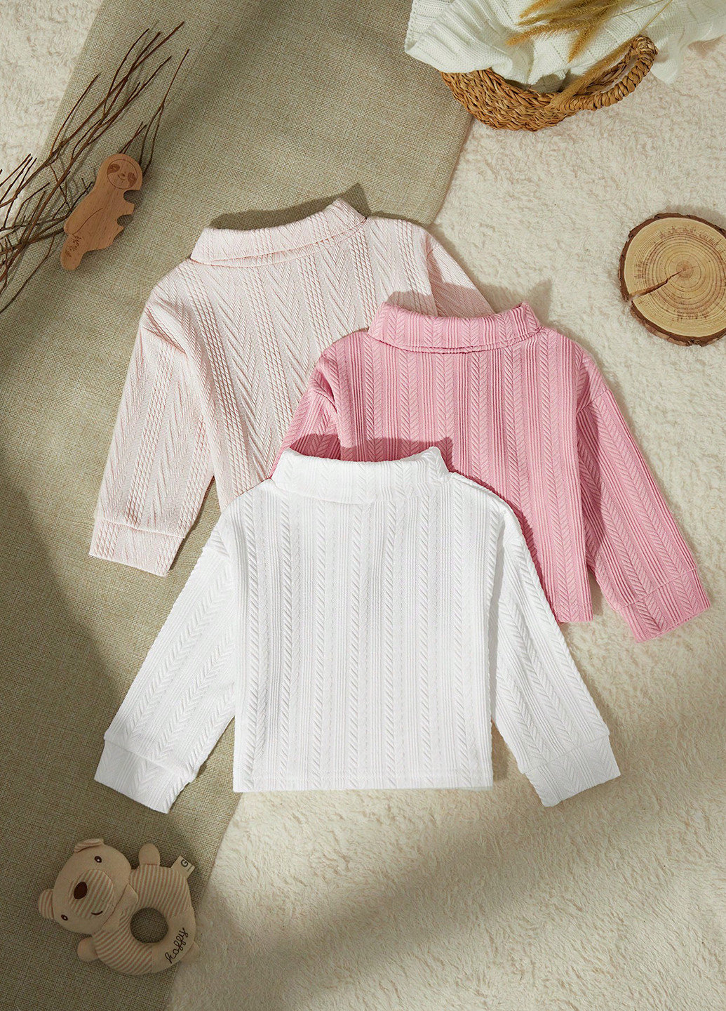 Комбинированный демисезонный свитер (3шт.) SHEIN