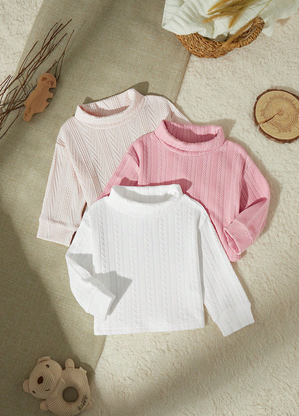 Комбинированный демисезонный свитер (3шт.) SHEIN