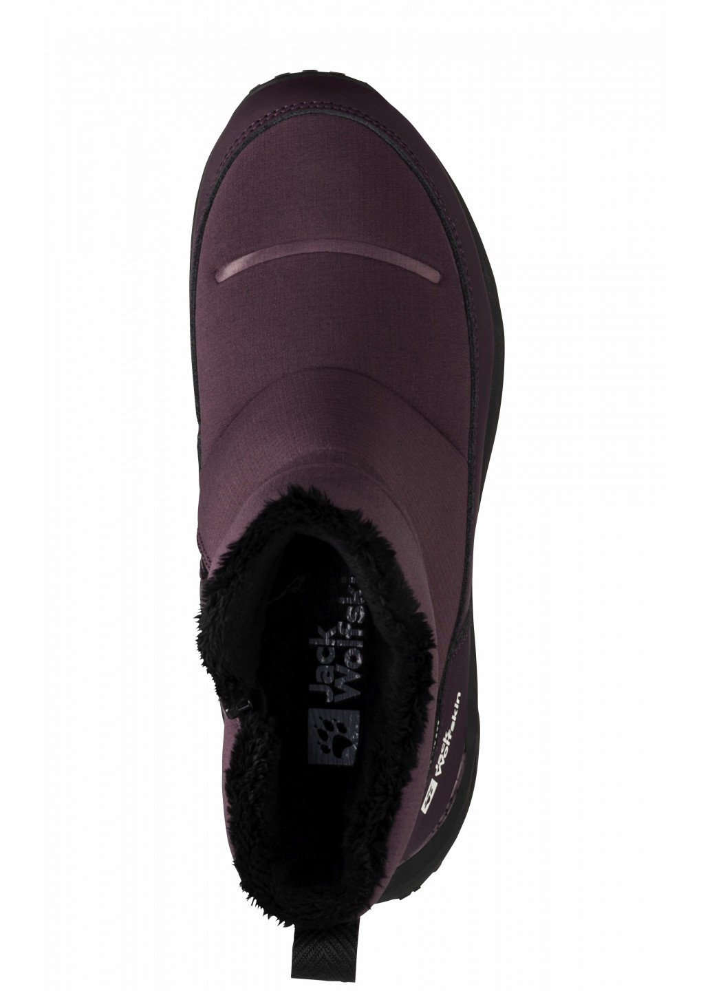 Темно-лиловые дутики Jack Wolfskin на молнии светоотражающие детали