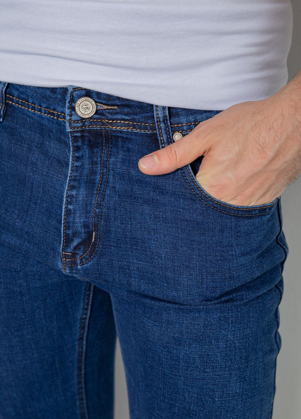 Синие демисезонные регюлар фит джинсы Ager