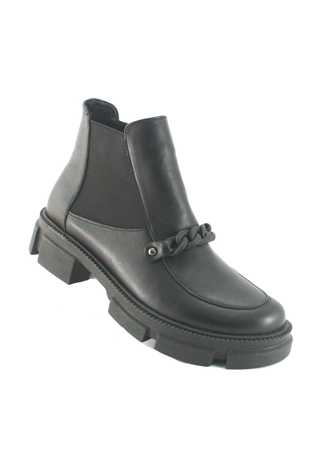 Осенние ботинки челси Mila на тракторной подошве, с цепочками