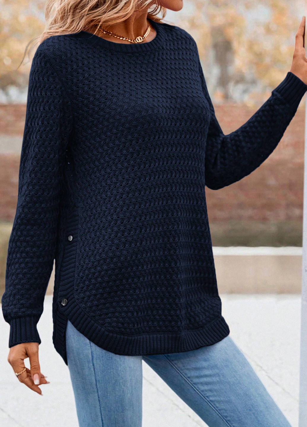 Синий демисезонный джемпер джемпер SHEIN