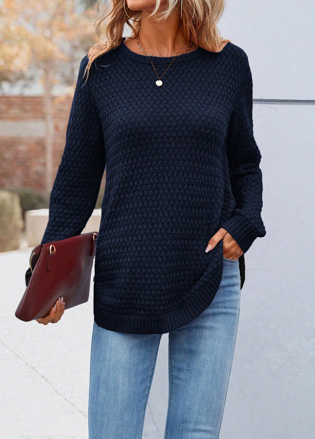 Синий демисезонный джемпер джемпер SHEIN