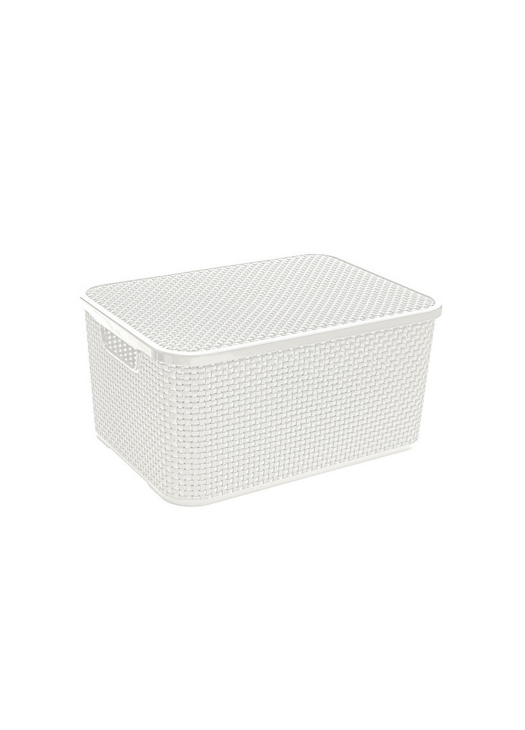 Ящик для хранения RATTAN с крышкой 7 л античный белый (BRQ1722-white) Branq (218821790)