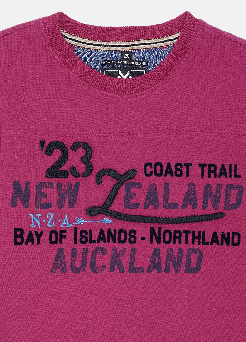 Светло-бордовый демисезонный кэжуал лонгслив NEW ZEALAND AUCKLAND с надписями