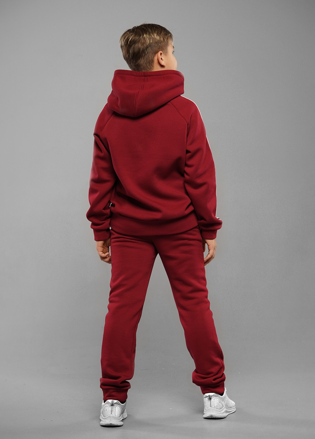 Бордовый демисезонный спортивный костюм с принтом Sinthia (217499174)