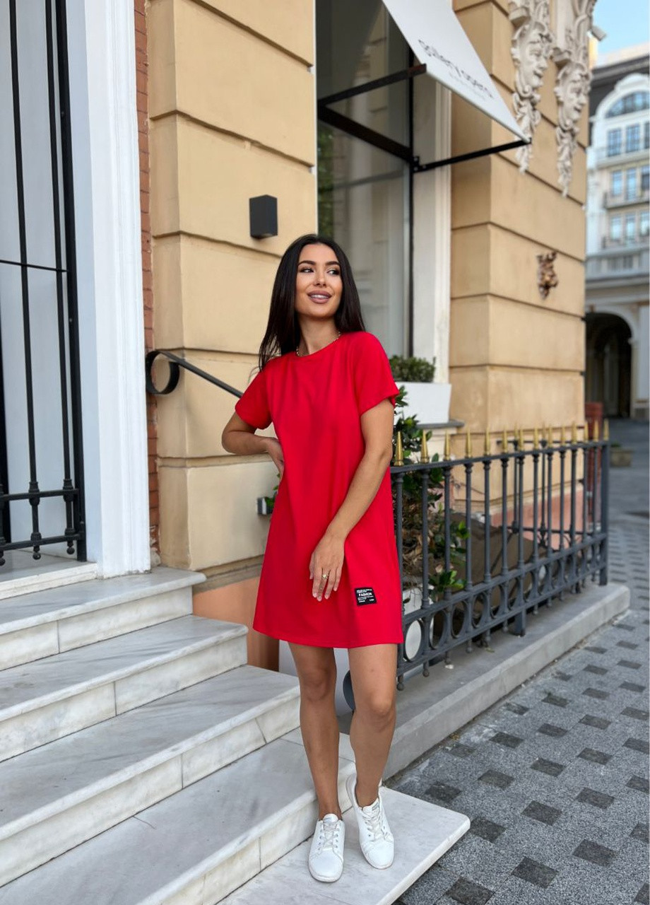 Красное повседневный платье popluzhnaya