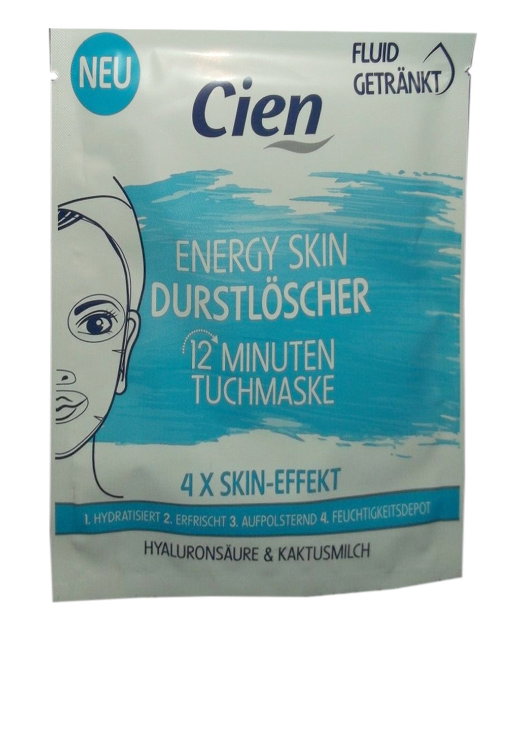 Маска для обличчя тканинна зволожуюча Cien (201581843)