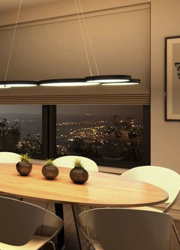 Світильник стельовий підвісний лофт світлодіодний BL-847S/76W WW BK Brille (253893695)