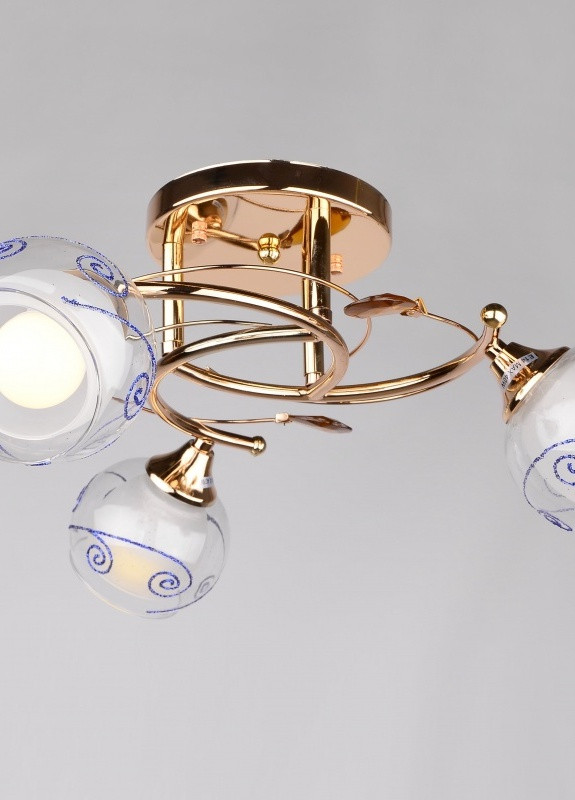 Люстра стельова на 3 плафона в спальню LK-498S/3 E14 G Brille (253886969)