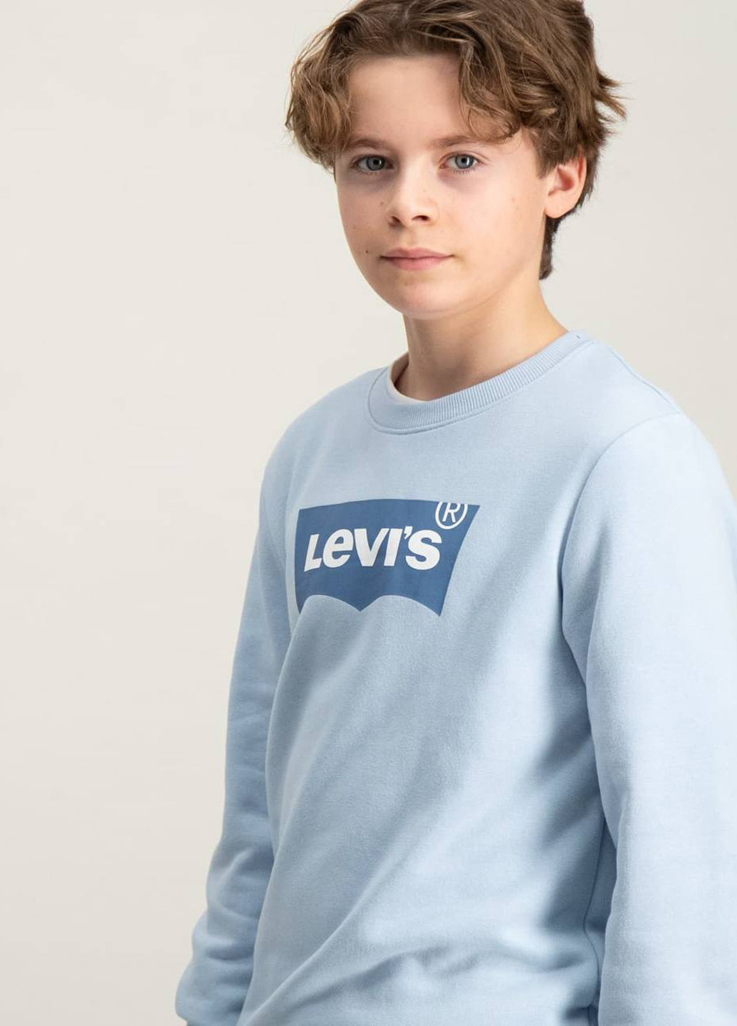 Levi's свитшот логотип бирюзовый кэжуал хлопок