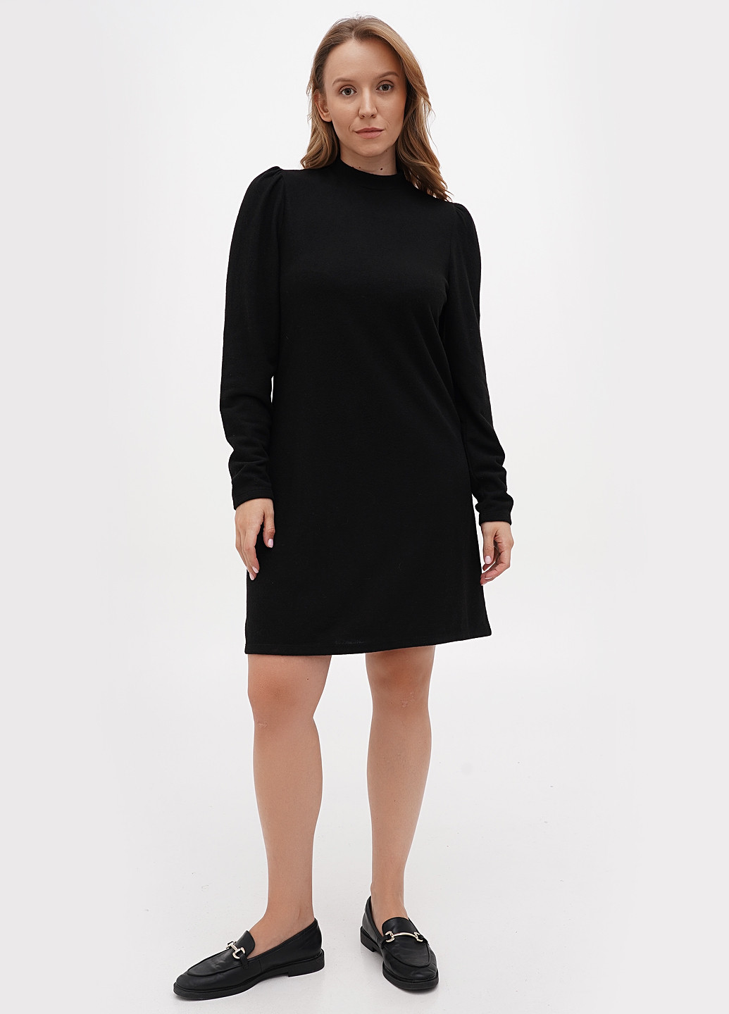 Черное кэжуал платье DP однотонное