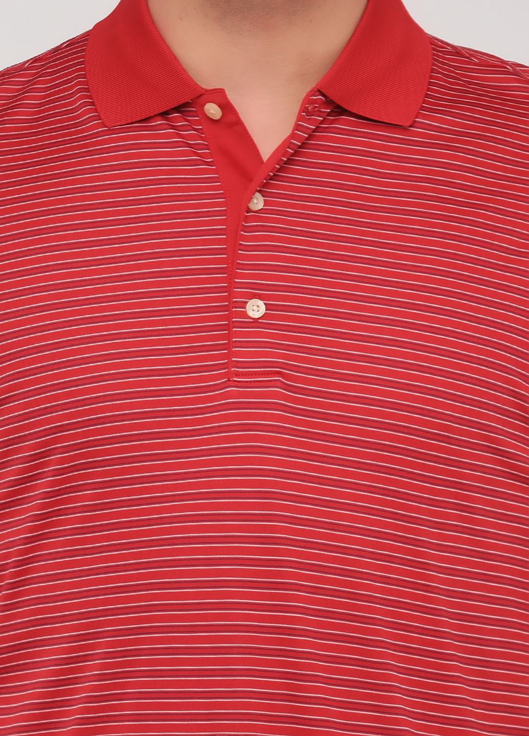 Темно-красная футболка-поло для мужчин Greg Norman в полоску