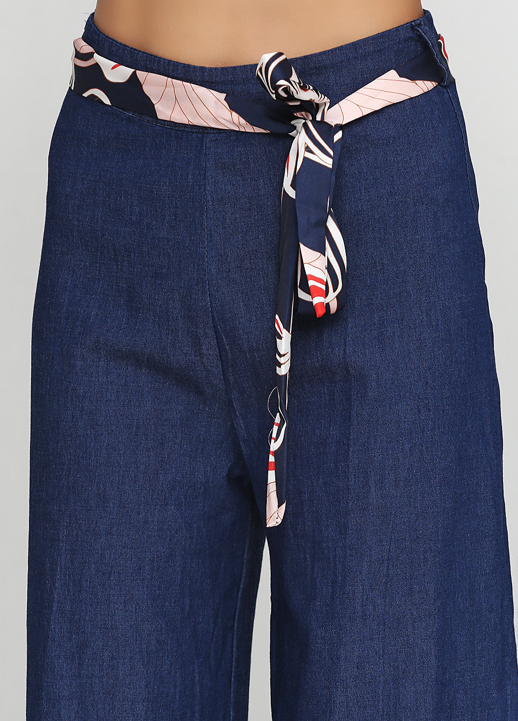 Темно-синие кэжуал демисезонные прямые брюки Moda in Italy