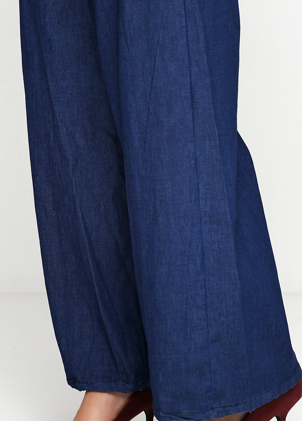 Темно-синие кэжуал демисезонные прямые брюки Moda in Italy