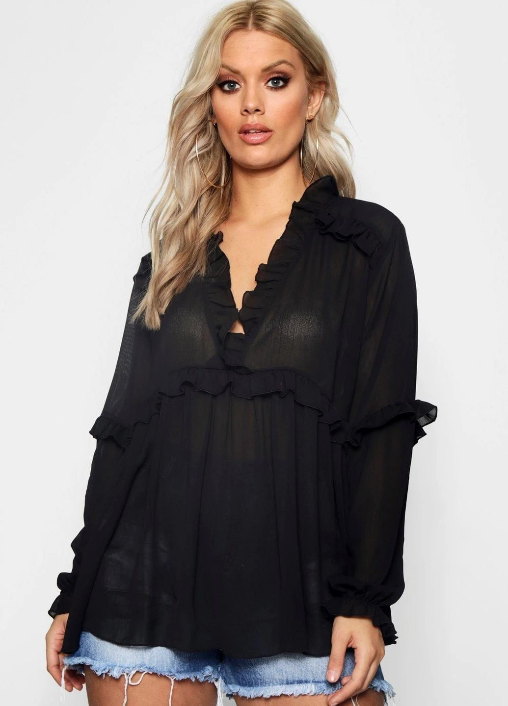 Чорна блуза Boohoo