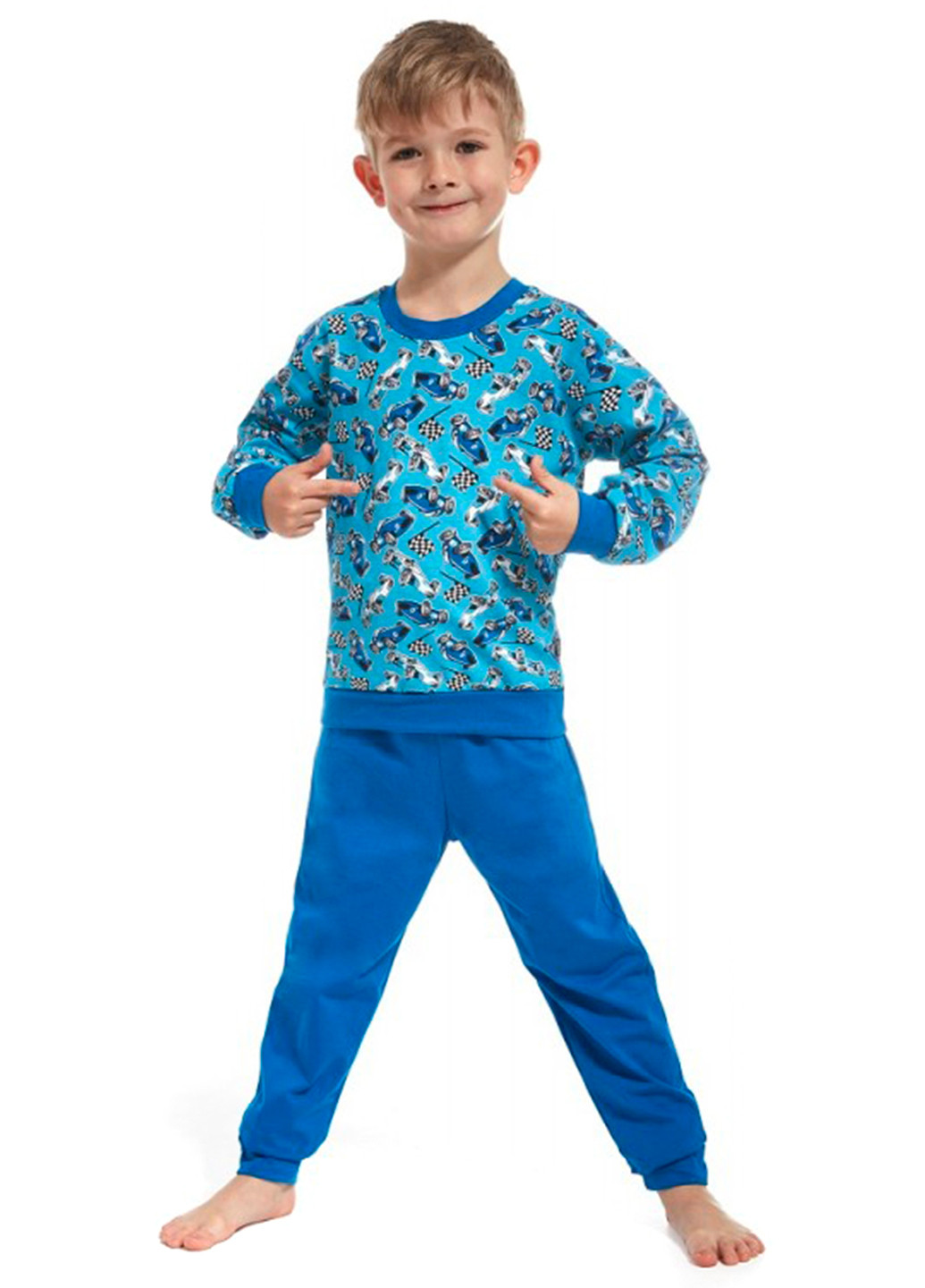 Голубой демисезонный комплект (свитшот, брюки) Cornette