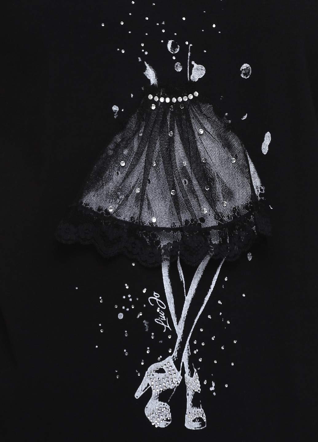 Черная летняя футболка Liu-Jo