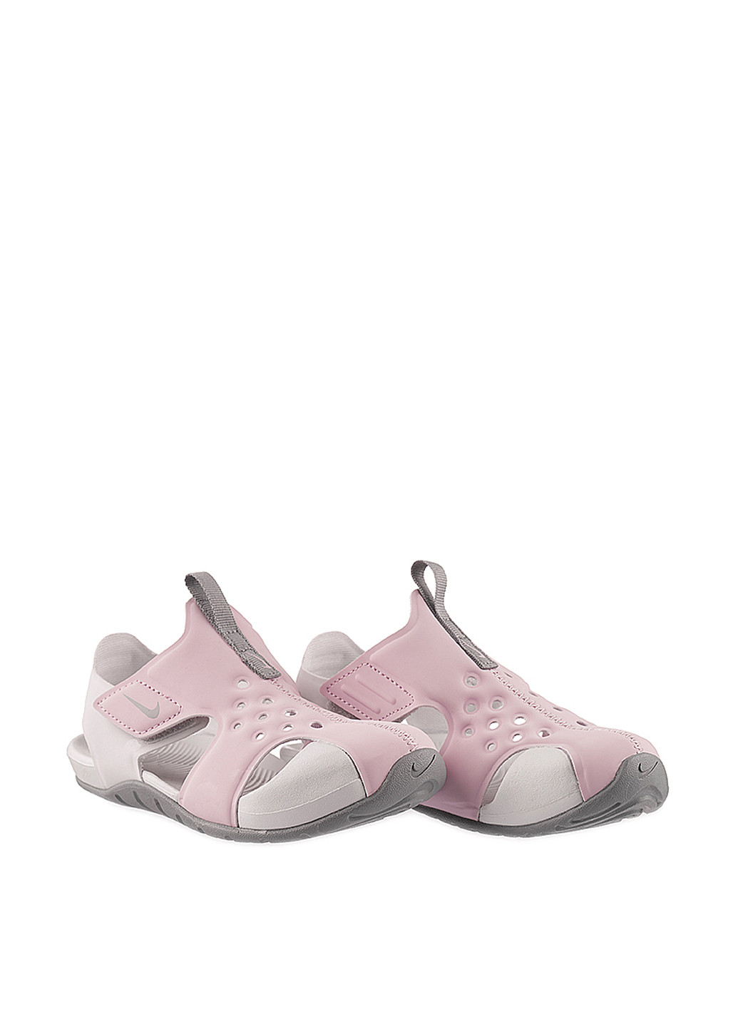 Светло-розовые кэжуал сандалии Nike на липучке