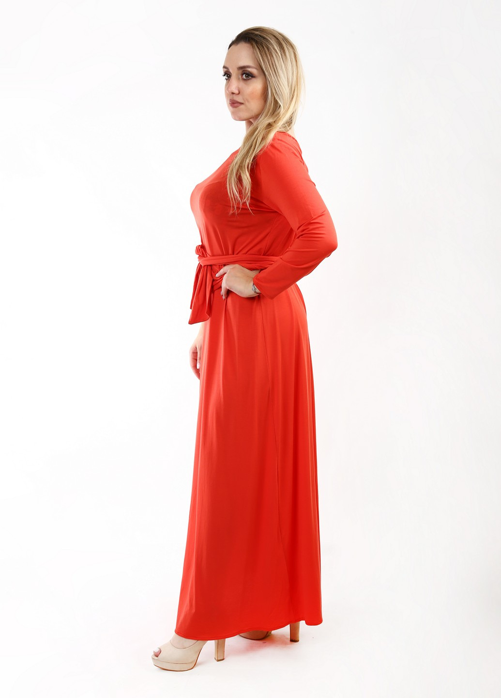 Світло-червона кежуал сукня Stefanel однотонна