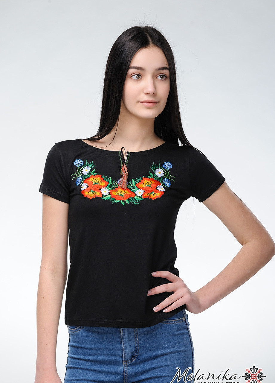 Женская вышитая футболка Полевая красота Melanika (252854278)