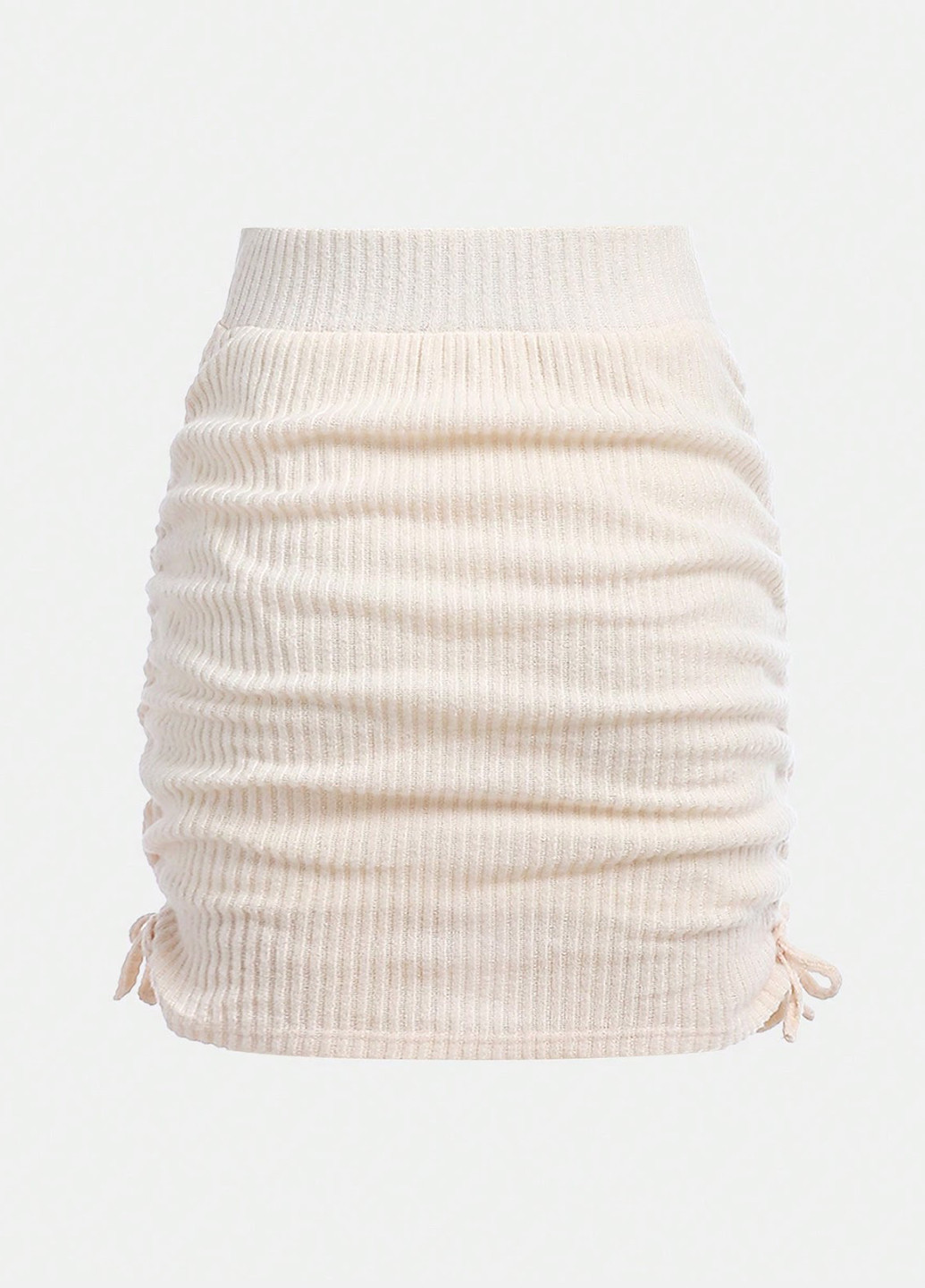 Кремовий демісезонний костюм (лонгслів, спідниця) спідничний SHEIN