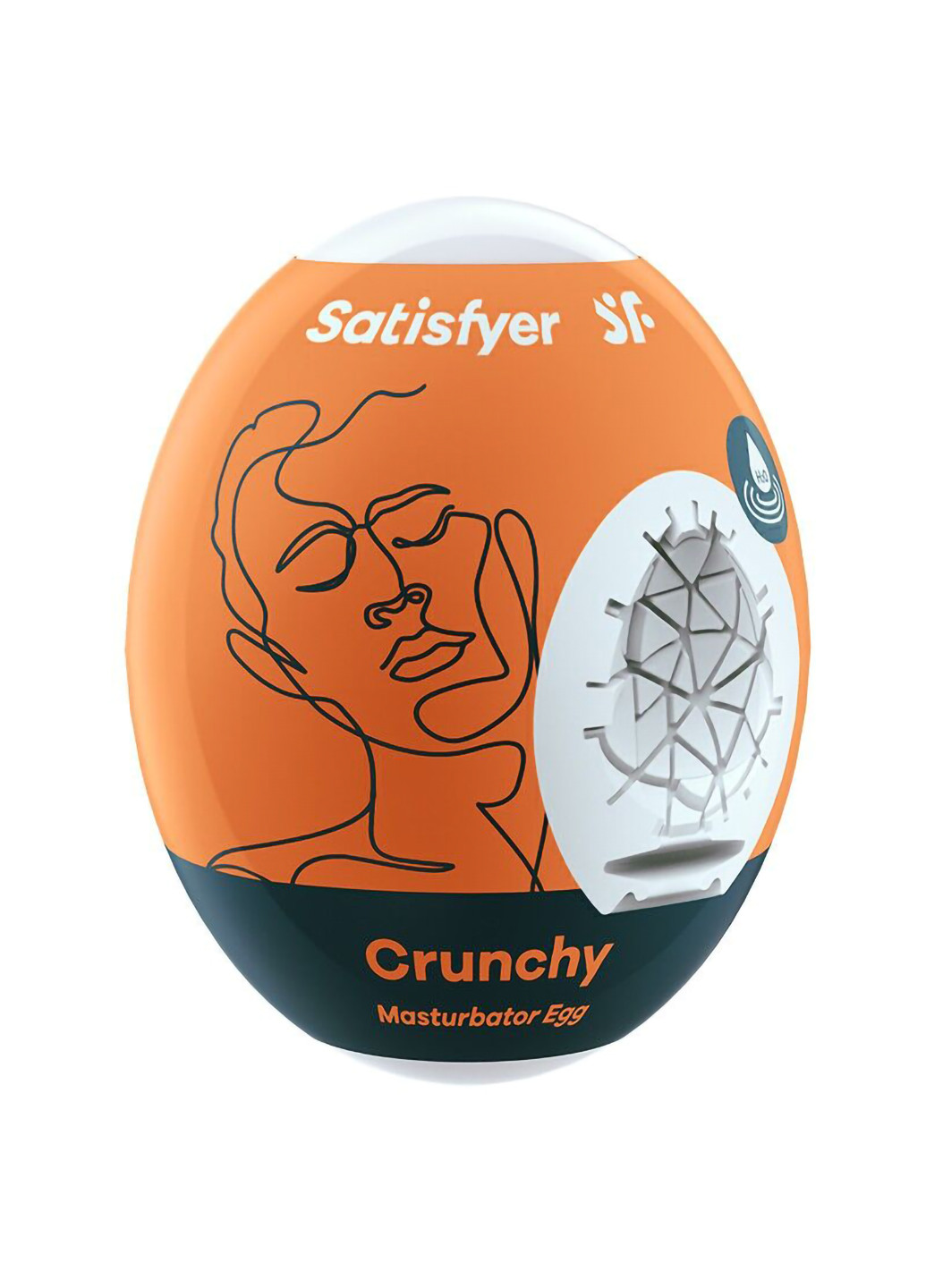 Самозмащувальний мастурбатор-яйце Egg Crunchy, одноразовий, не вимагає мастила Satisfyer (254152044)