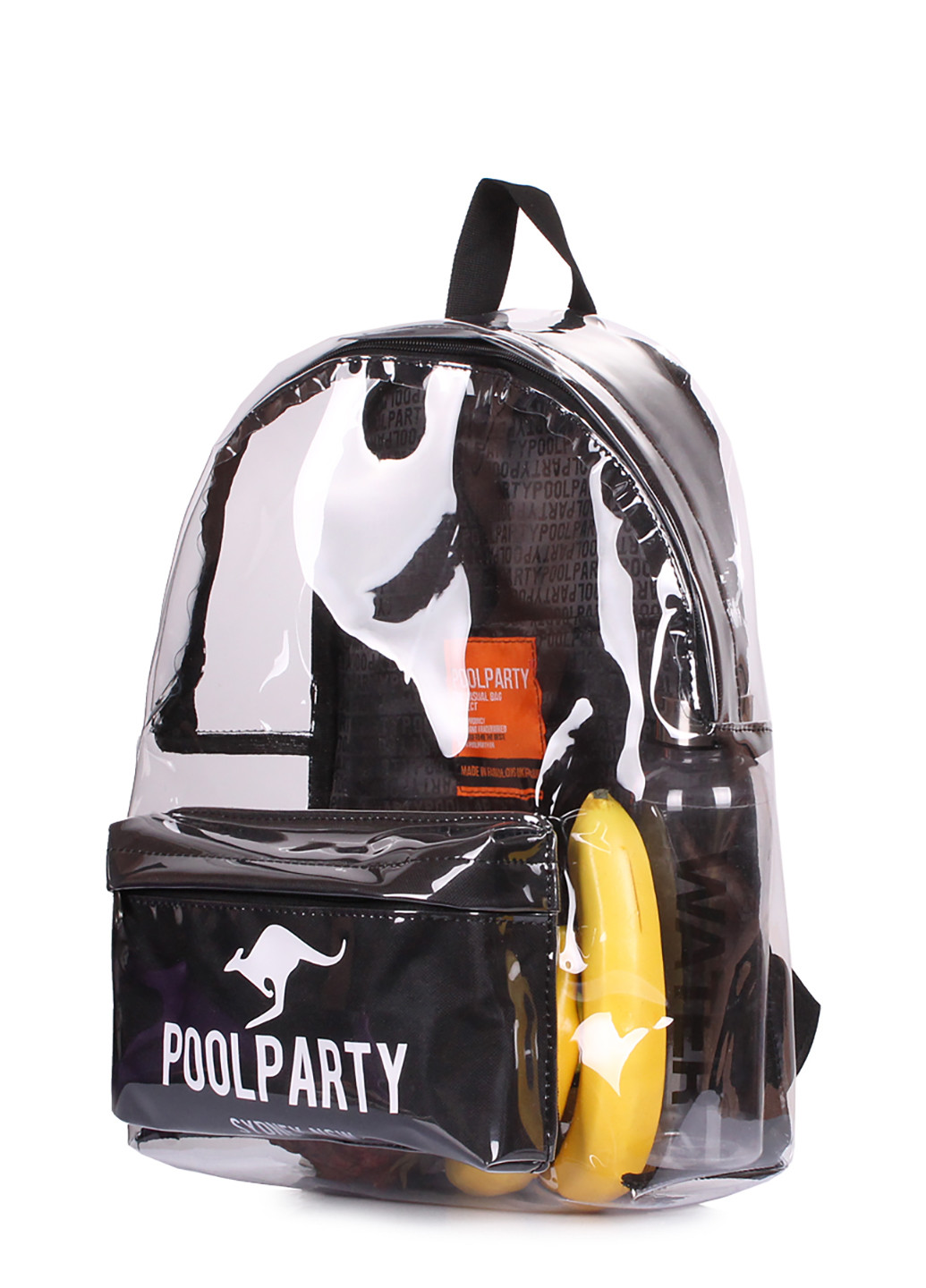 Прозрачный рюкзак Plastic 43х30х13 см PoolParty (252416264)