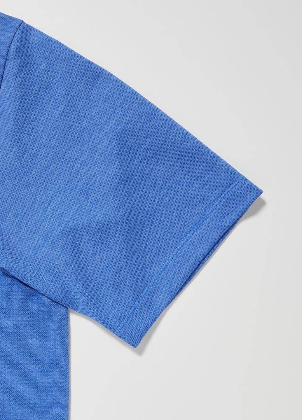 Голубой футболка-поло для мужчин Uniqlo однотонная