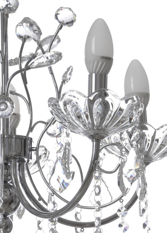 Люстра свічка підвісна прованс кришталева BCL-657S/5 E14 CH Brille (253887585)