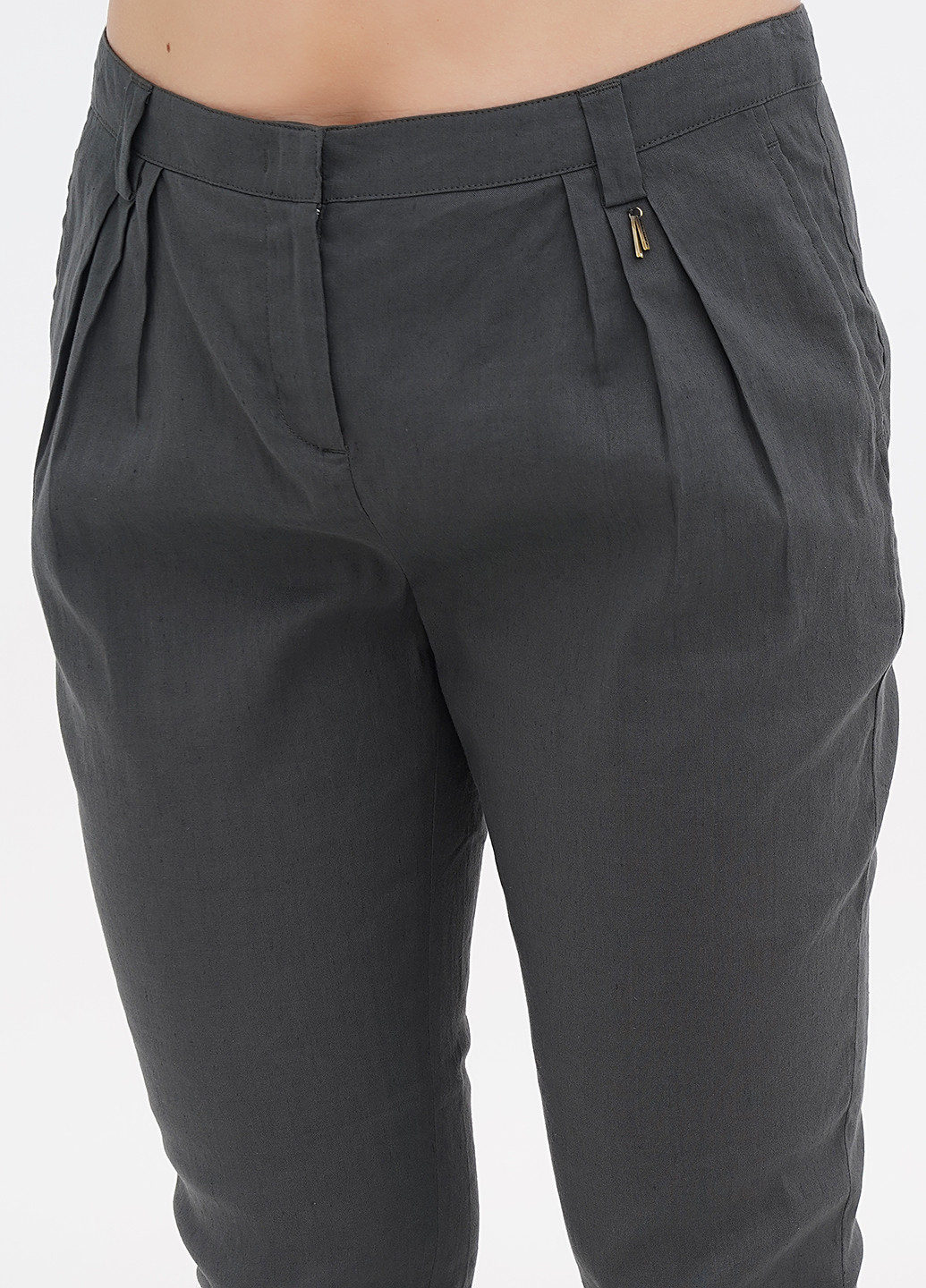 Серые кэжуал летние зауженные, укороченные брюки Liu Jo
