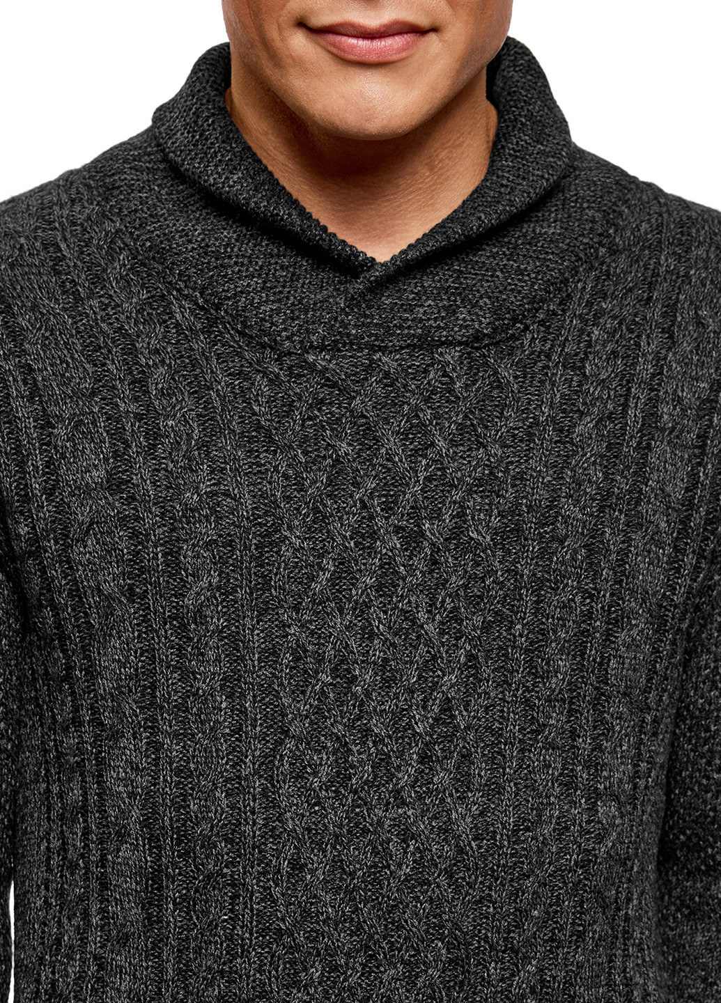 Черный демисезонный пуловер Oodji