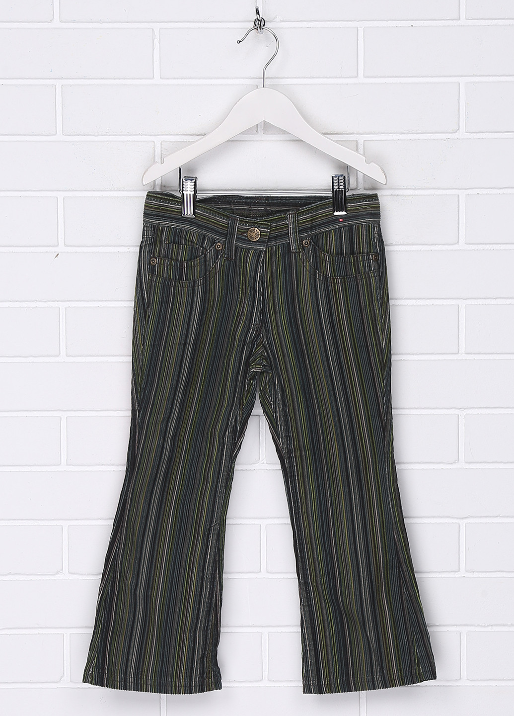 Темно-зеленые кэжуал демисезонные брюки прямые NKY