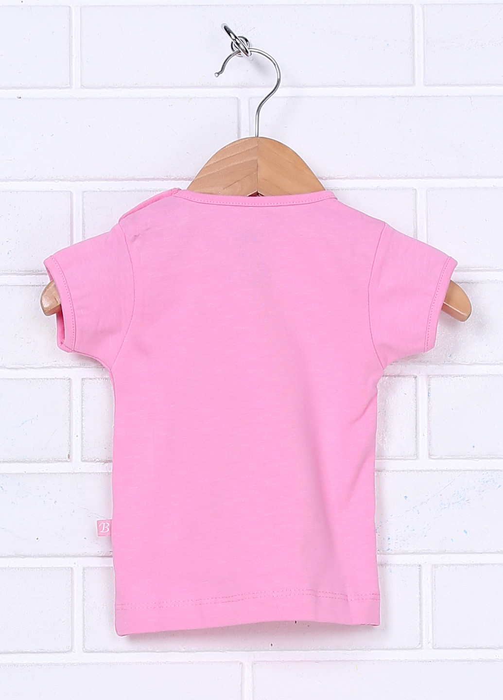Светло-розовая летняя футболка с коротким рукавом BBR kids