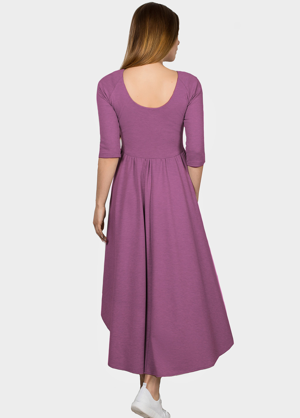 Фиолетовое кэжуал платье клеш O`zona milano однотонное