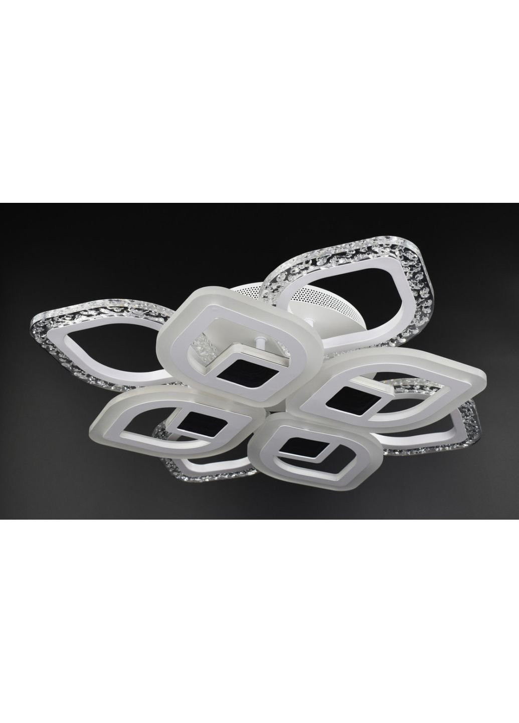 Люстра стельова LED з пультом A2721/4+4SQ-3D-wh Білий 10х44х44 см. Sunnysky (253628670)