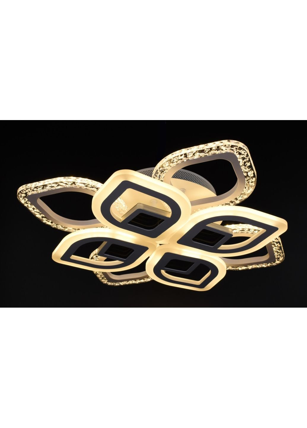 Люстра стельова LED з пультом A2721/4+4SQ-3D-wh Білий 10х44х44 см. Sunnysky (253628670)