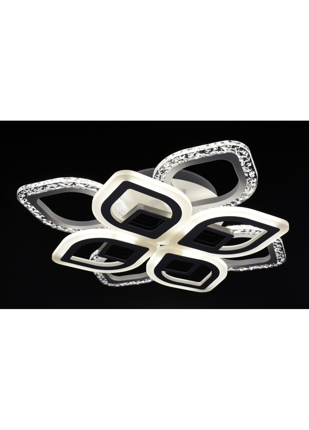 Люстра стельова LED з пультом A2721/4+4SQ-3D-wh Білий 10х44х44 см. Sunnysky (253628670)