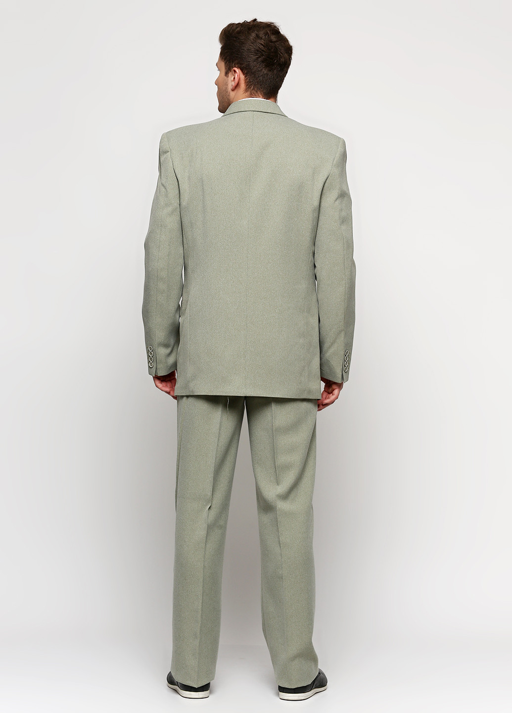 Оливковий демісезонний костюм (піджак, брюки) брючний Galant