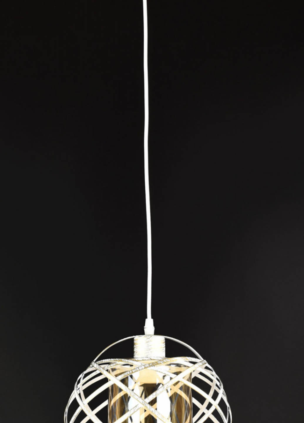 Люстра потолочная подвесная в стиле LOFT (лофт) 11532/1-wh Белый 30х25х25 см. Handmade (234537893)