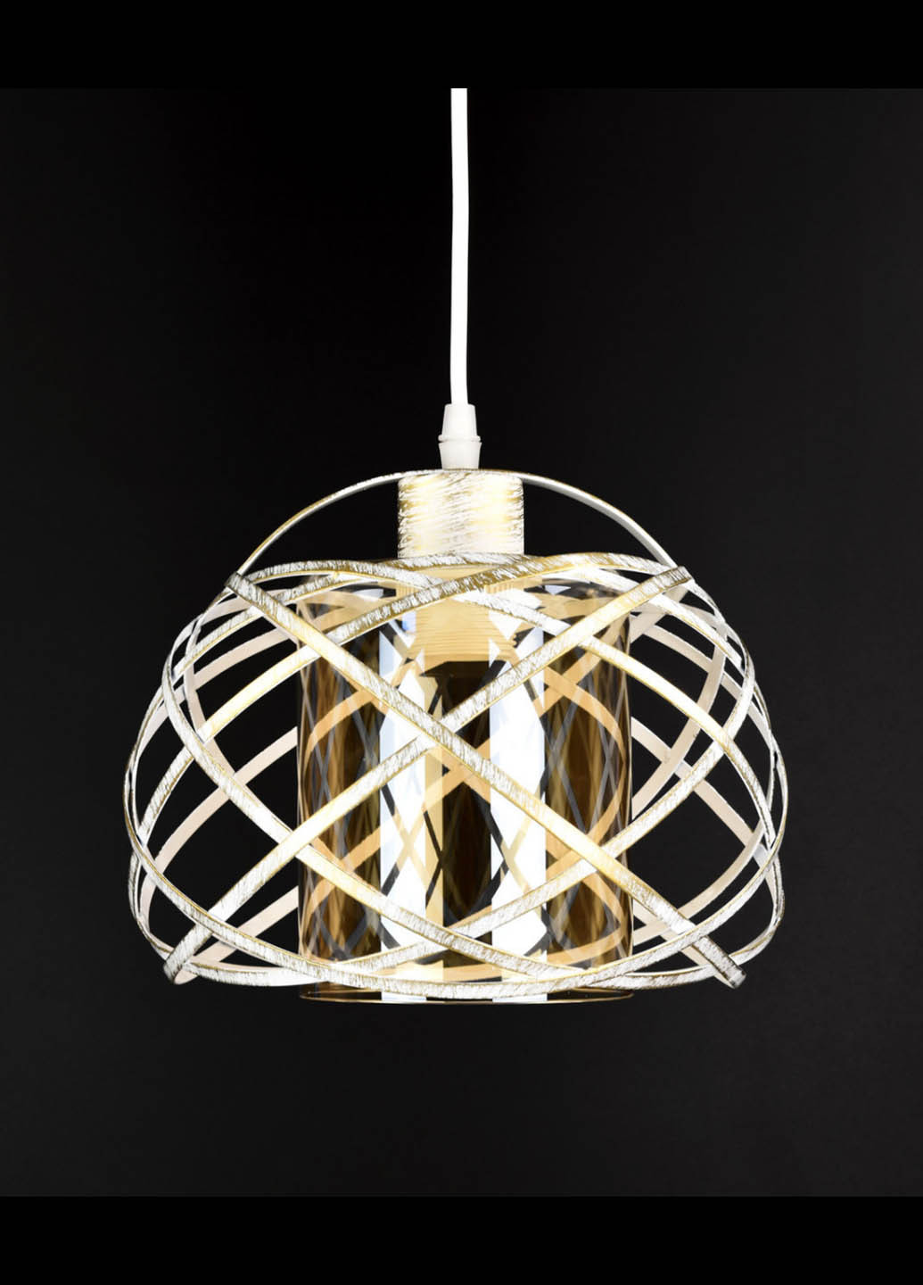 Люстра потолочная подвесная в стиле LOFT (лофт) 11532/1-wh Белый 30х25х25 см. Handmade (234537893)